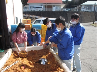 りんごかすの回収