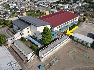 巣の位置　photo:Sakanishi's UAV