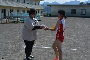 女子１位！１年生！お疲れ様！